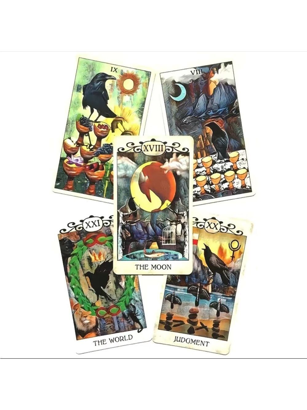 Crow Tarot oracle card deck - Picture 5 of 11